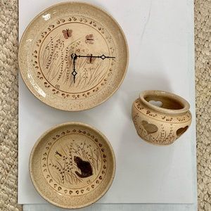 Cat Lovers Vintage CB Pottery Stoneware Set